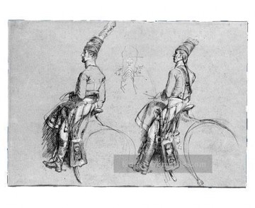  maler - Zwei Reiterfiguren kolonialen Neuengland Porträtmalerei John Singleton Copley